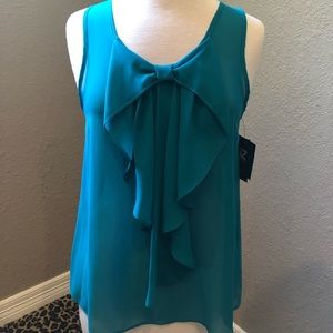 Teal bow top